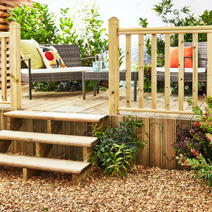 1.2mtr length Tanalised Decking Newel Post 85mm Square