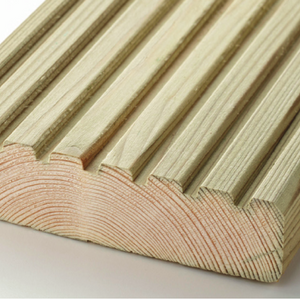 4.2mtr 120mm x 28mm Tanalised Redwood Decking