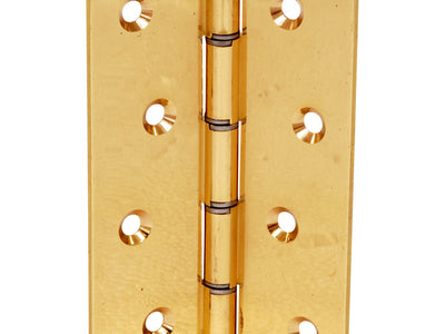 100mm/4" Double Steel Washer Brass hinge (pair)