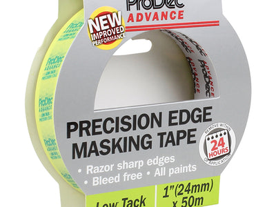ProDec Advance 1" x 50m Low Tack Precision Edge Masking Tape