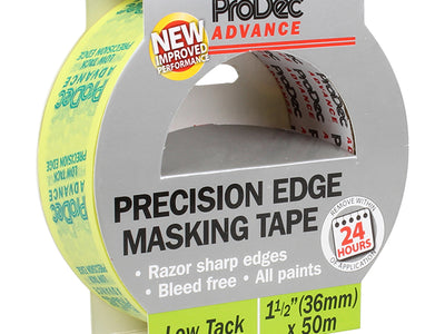 ProDec Advance 1.5" x 50m Low Tack Precision Edge Masking Tape.