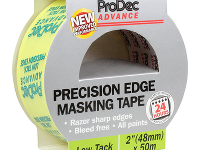 ProDec Advance 2" x 50m Low Tack Precision Edge Masking Tape.
