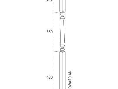 41mm PINE TURNED SPINDLE