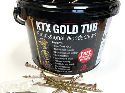 KTX Gold Screws 5x80mm Tub 400