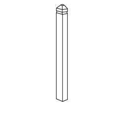 1.2mtr length Tanalised Decking Newel Post 85mm Square