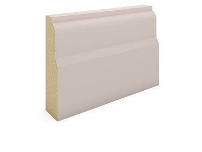 5.4mtr 18mm x 119mm White Primed Lambs Tongue MDF Skirting