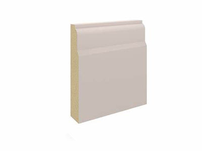 5.4mtr 18mm x 169mm White Primed Lambs Tongue MDF Skirting