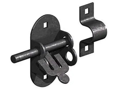 EPOXY BLACK OVAL PADBOLT 4" (100mm)