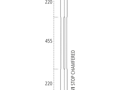 32mm PINE STOP CHAMFERED SPINDLE
