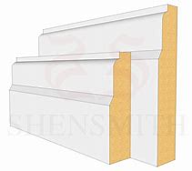 5.4mtr 18mm x 119mm White Primed Lambs Tongue MDF Skirting