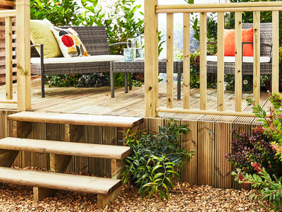 1.2mtr length Tanalised Decking Newel Post 85mm Square