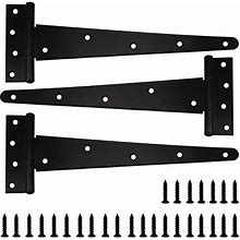 400mm (16") EXPOXY BLACK HEAVY DUTY TEE HINGE (pack 3)
