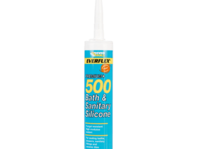 295ml Ivory Everbuild 500 Bath & Sanitary Silicone Sealant