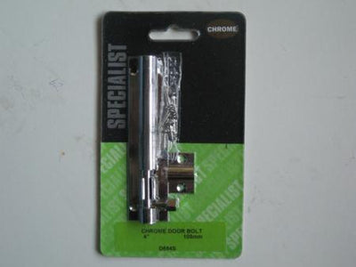 4" (100MM) SPECIALIST CHROME DOOR BOLT
