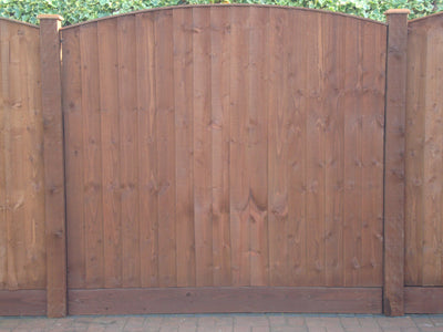 6ft x 2ft 6" Arch Top Feather Edge Fence Panel