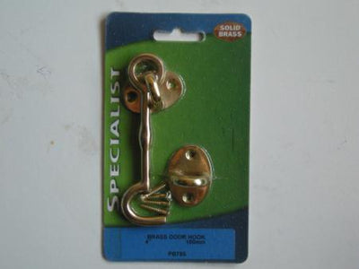 4" (100MM) SPECIALIST BRASS DOOR HOOK
