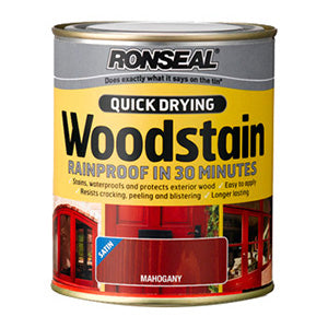 250 ml Mahogany Ronseal Woodstain Quick Dry Satin
