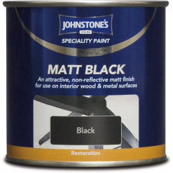 750ml Johnstones Matt Black Paint