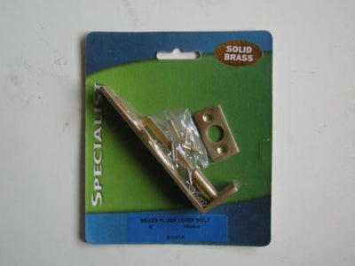 4" (100MM) SPECIALIST BRASS FLUSH LEVER BOLT