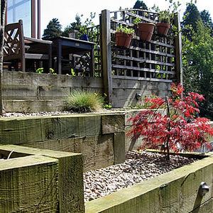 10x5 Green Treated incised Railway Sleeper 2.4mtr