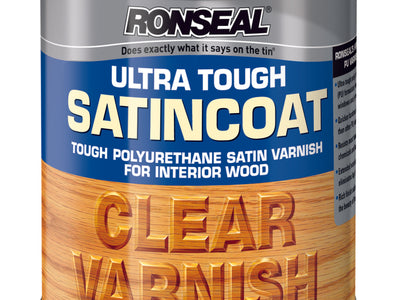 250 ml Ronseal Ultra Tough Internal Clear Satincoat Varnish