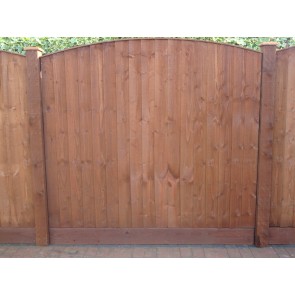 6ft x 1ft 6" Arch Top Feather Edge Fence Panel